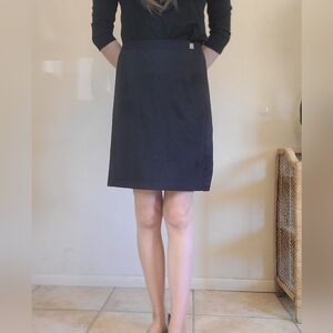 Calvin Klein Comfy & Classy Black Pencil Skirt Office Work Size Medium